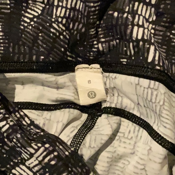 Lululemon Fast and Free High-Rise Tight 25" Lino Slide Alpine White Black - Picture 9 of 9